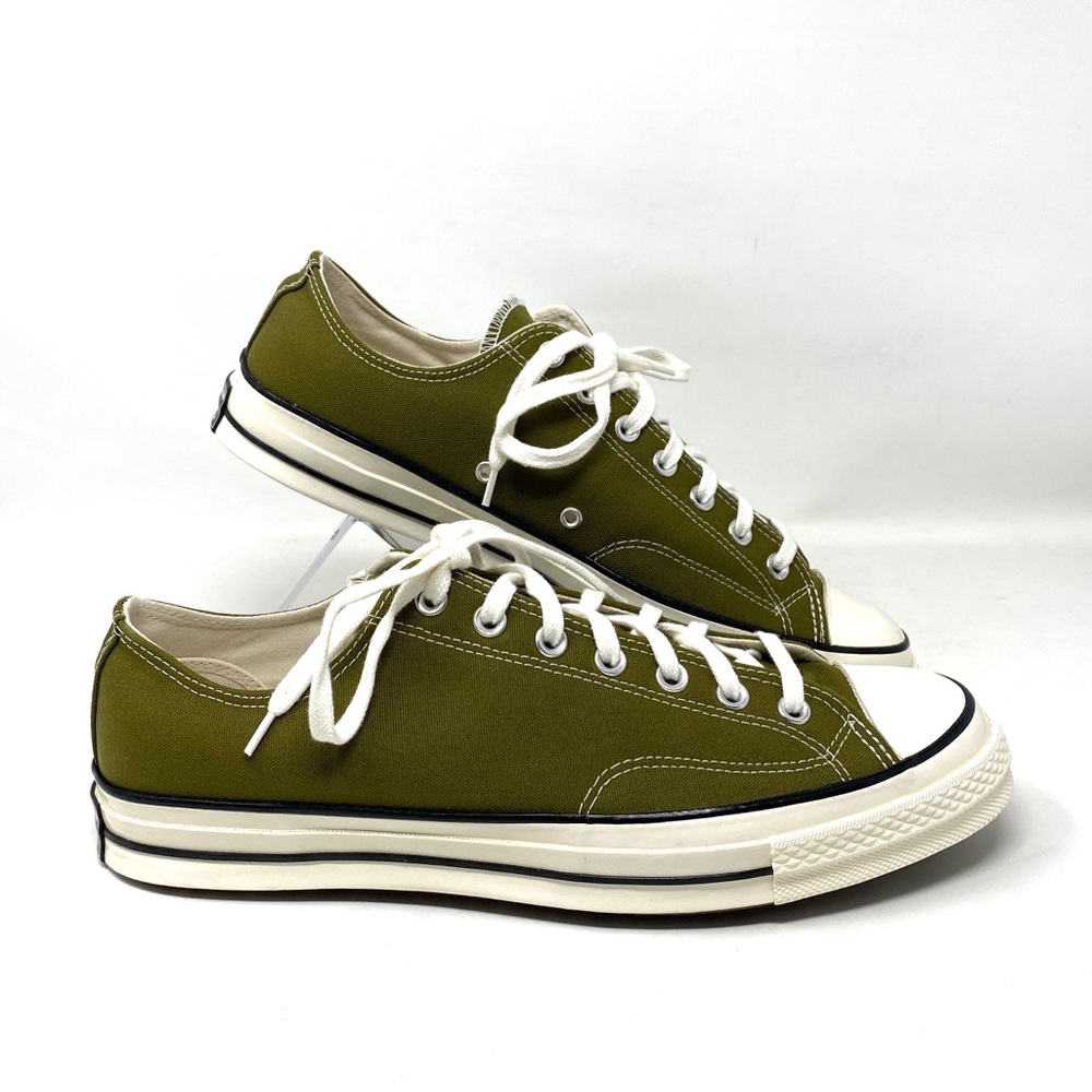 Converse Women’s Size Sneakers 171568C Chuck 70 Low Top Canvas Dark Moss Green - Picture 7 of 10